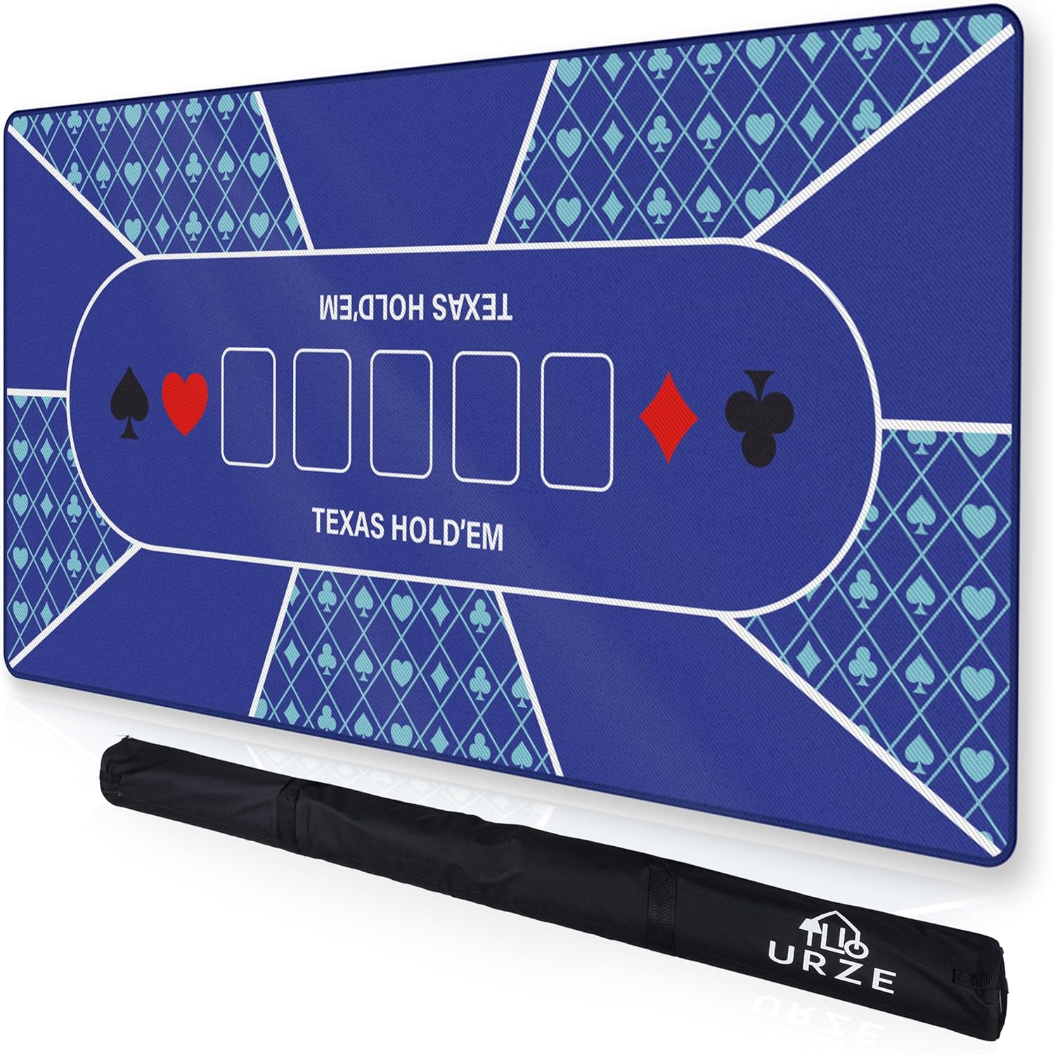 Poker Table Top - Foldable 70in x 35in Texas Hold'em Mat
