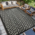 Waterproof Outdoor Rug 9x12 ft Reversible Plastic Straw Rug - Easy