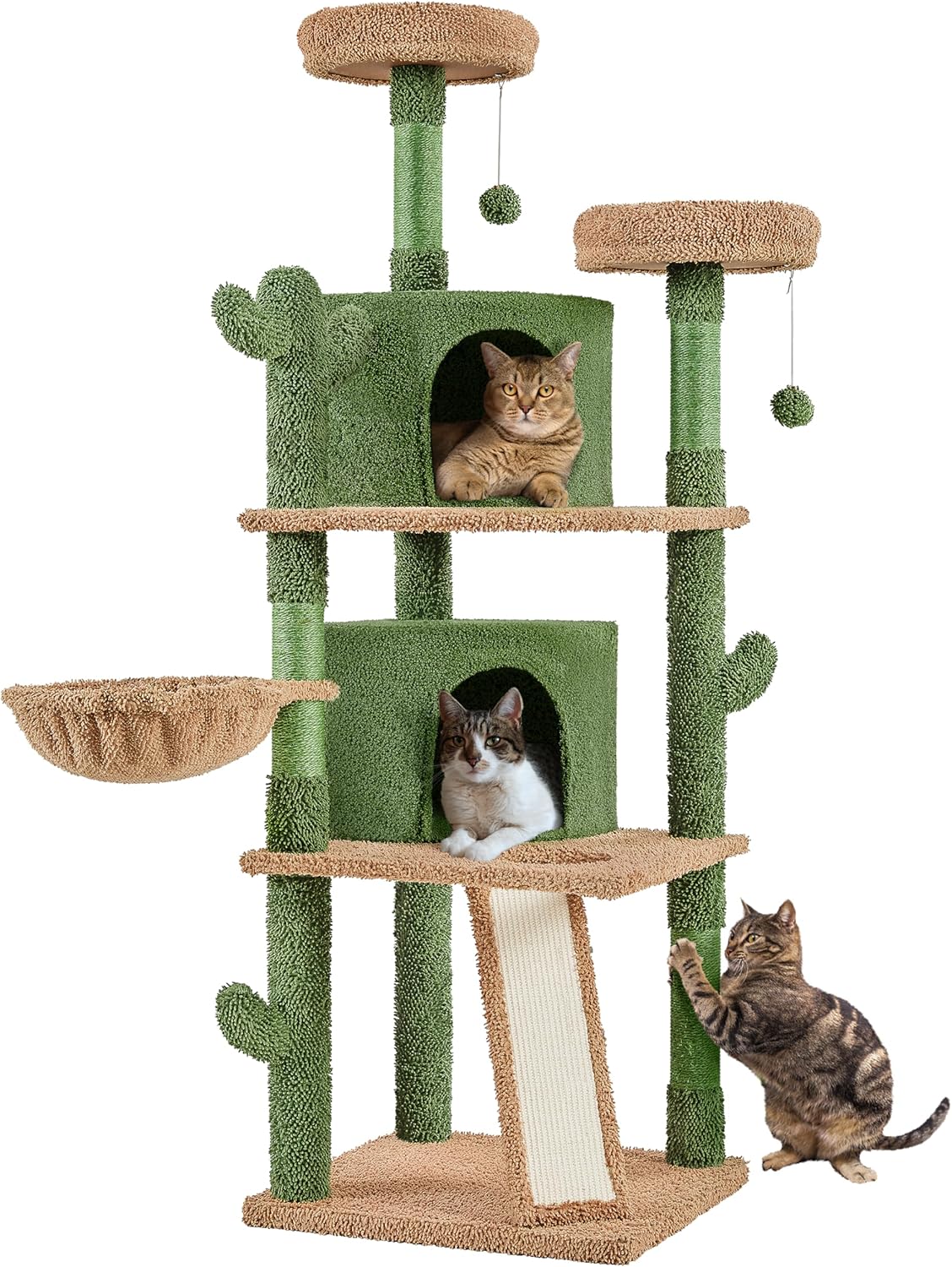Yaheetech Cactus Cat Tree: Multi-Level Cat Tower for Indoor Cats