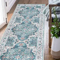 jinchan Area Rug 2x7 Runner Rug - Thin Vintage Blue Multi Runner