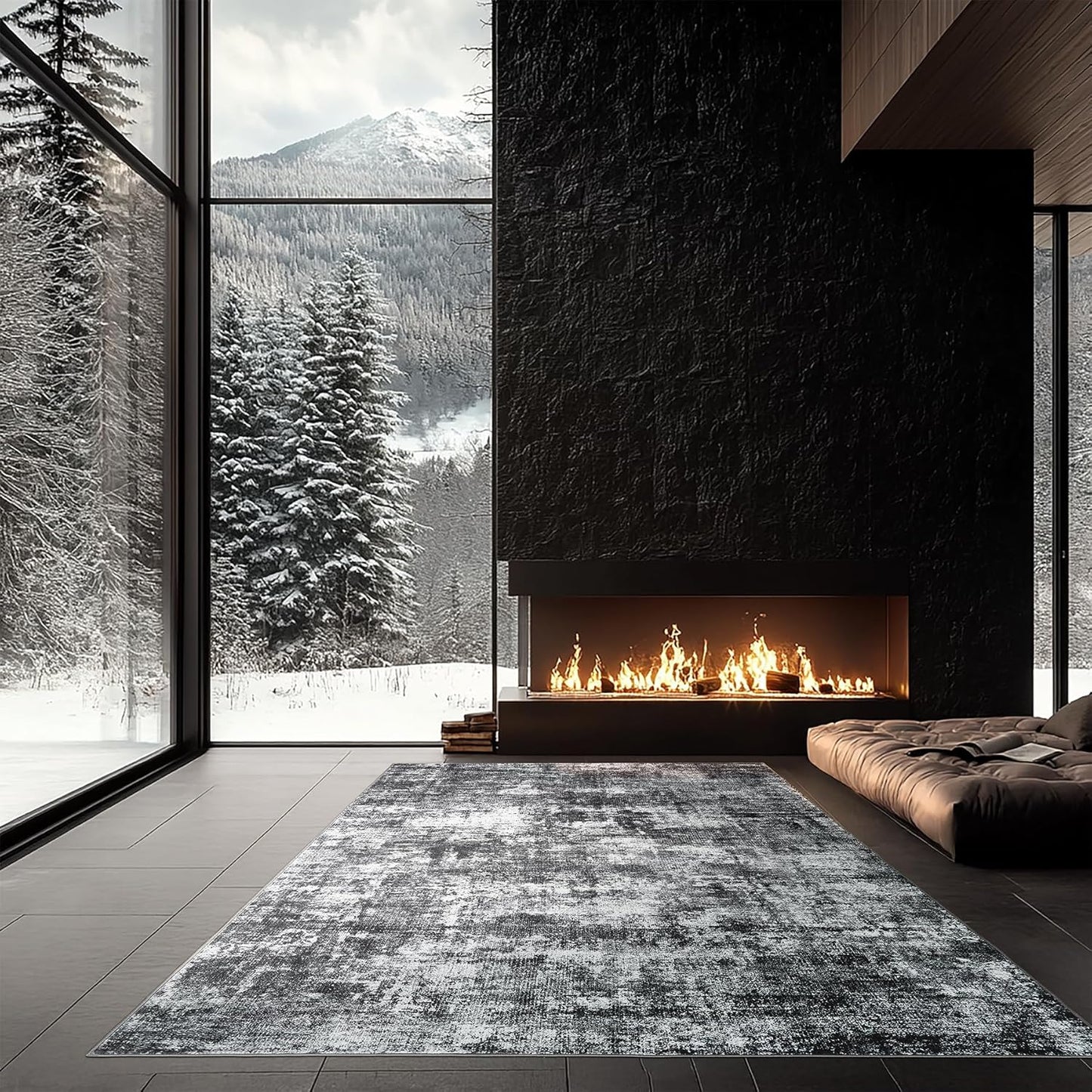 6x9 Modern Abstract Area Rug for Living Room and Bedroom