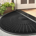 Door Mat Outdoor Indoor Semicircular Durable Rubber Non Slip - Dirt