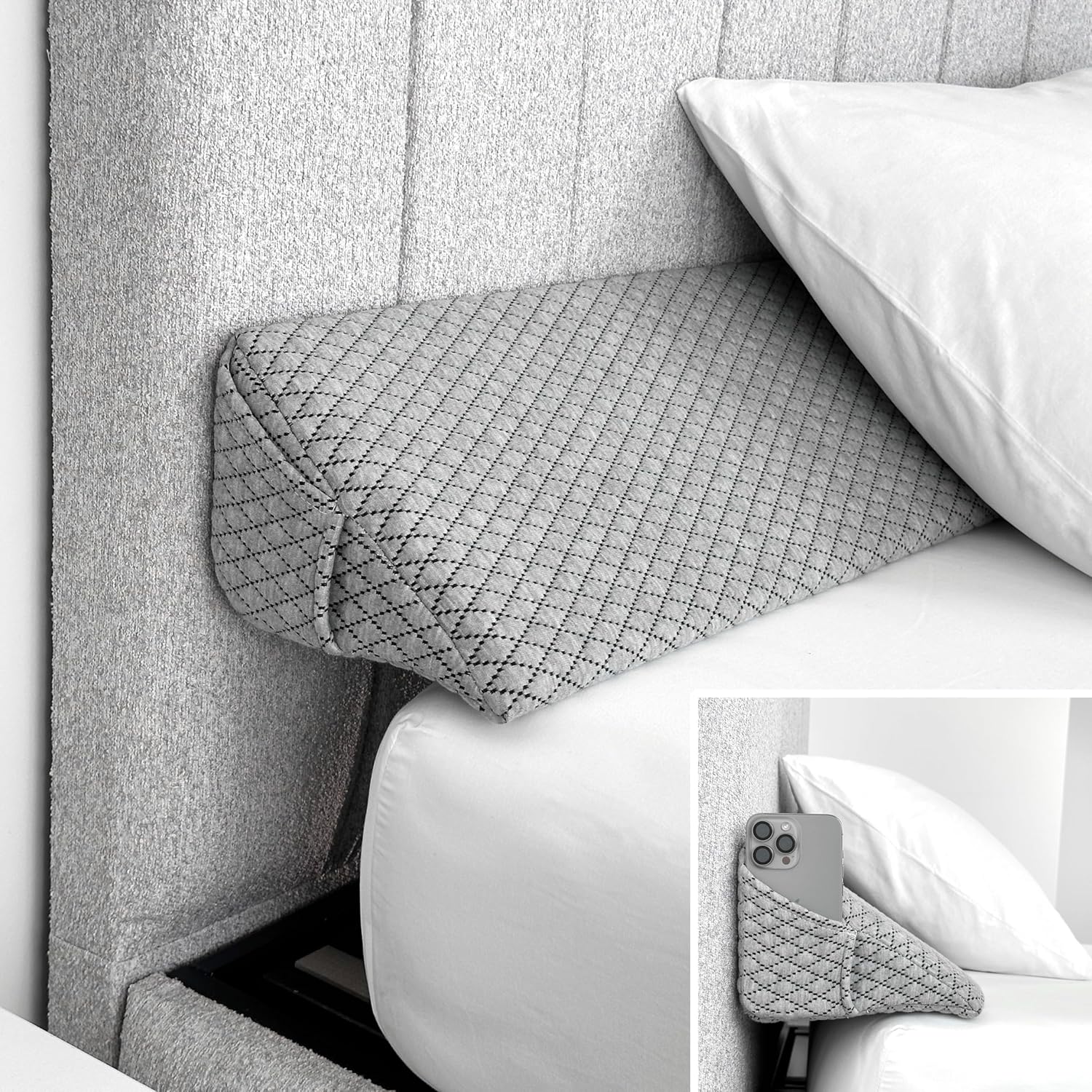 Triangle Bed Wedge Pillow for Headboard Gap - Perfect Fit