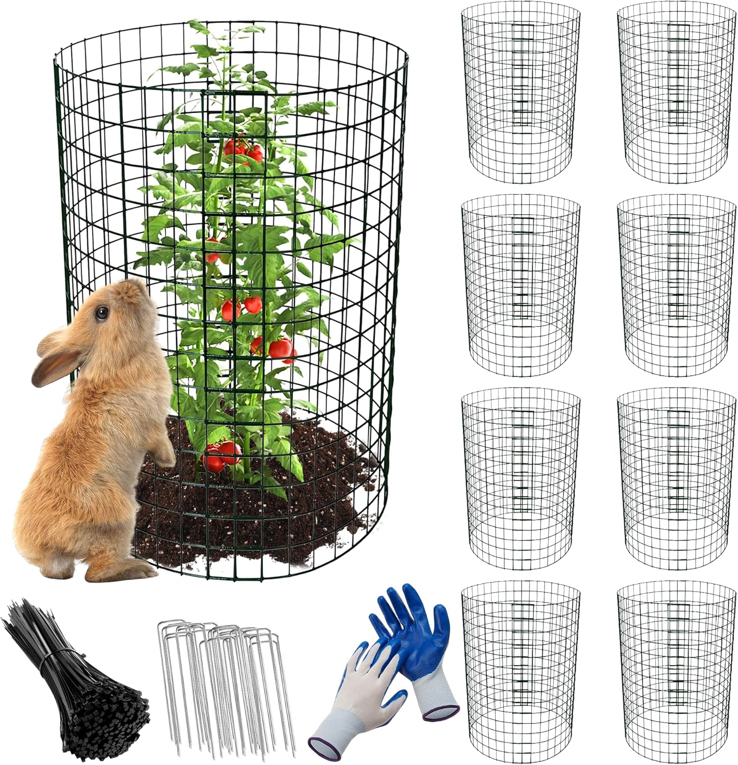 8pcs Plant Protectors for Animals - Wire Cages for Plants