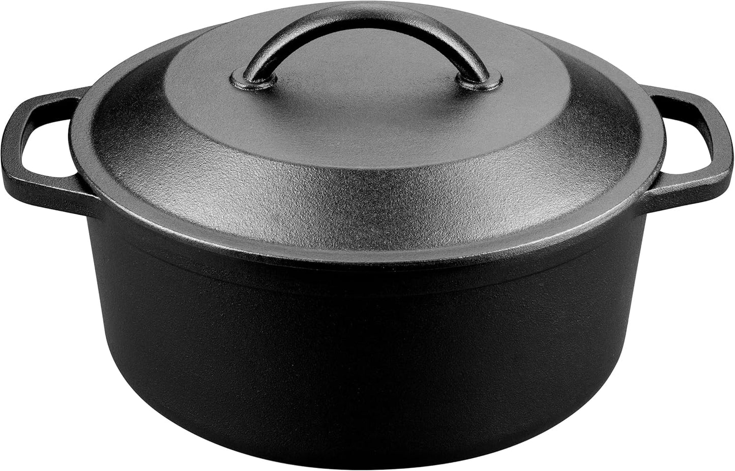 Pre-Seasoned Cast Iron Dutch Oven for Versatile Cooking Needs