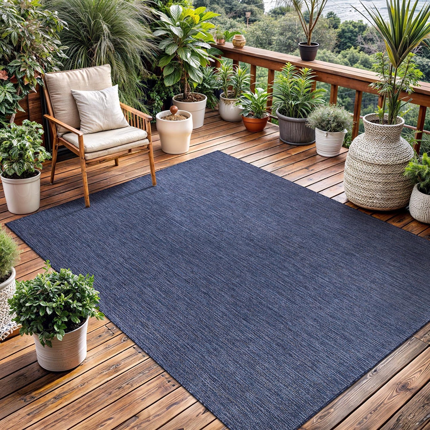 Washable Indoor Outdoor Rug 5x7 for Stylish Patios and Decks
