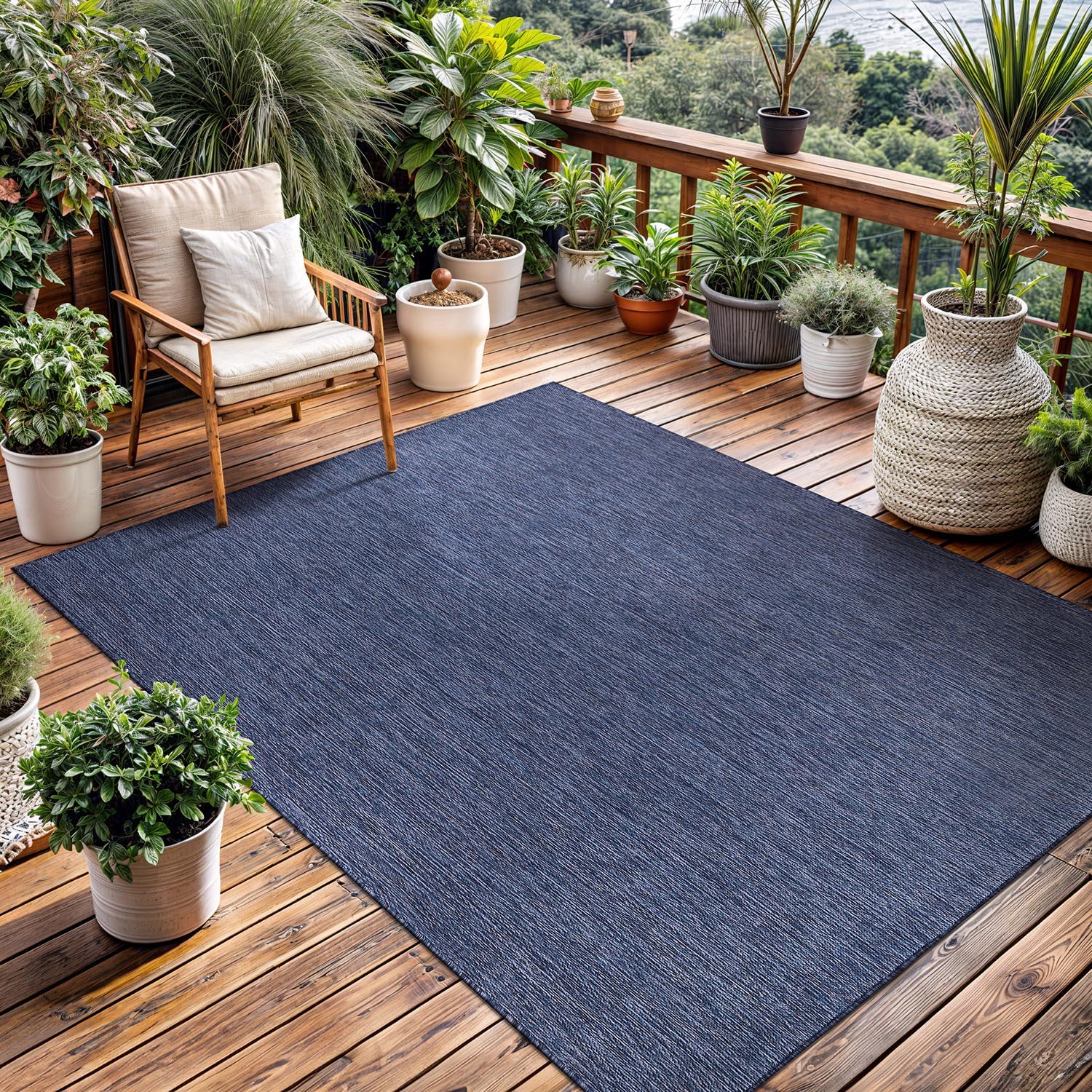 Washable Indoor Outdoor Rug 5x7 for Stylish Patios and Decks