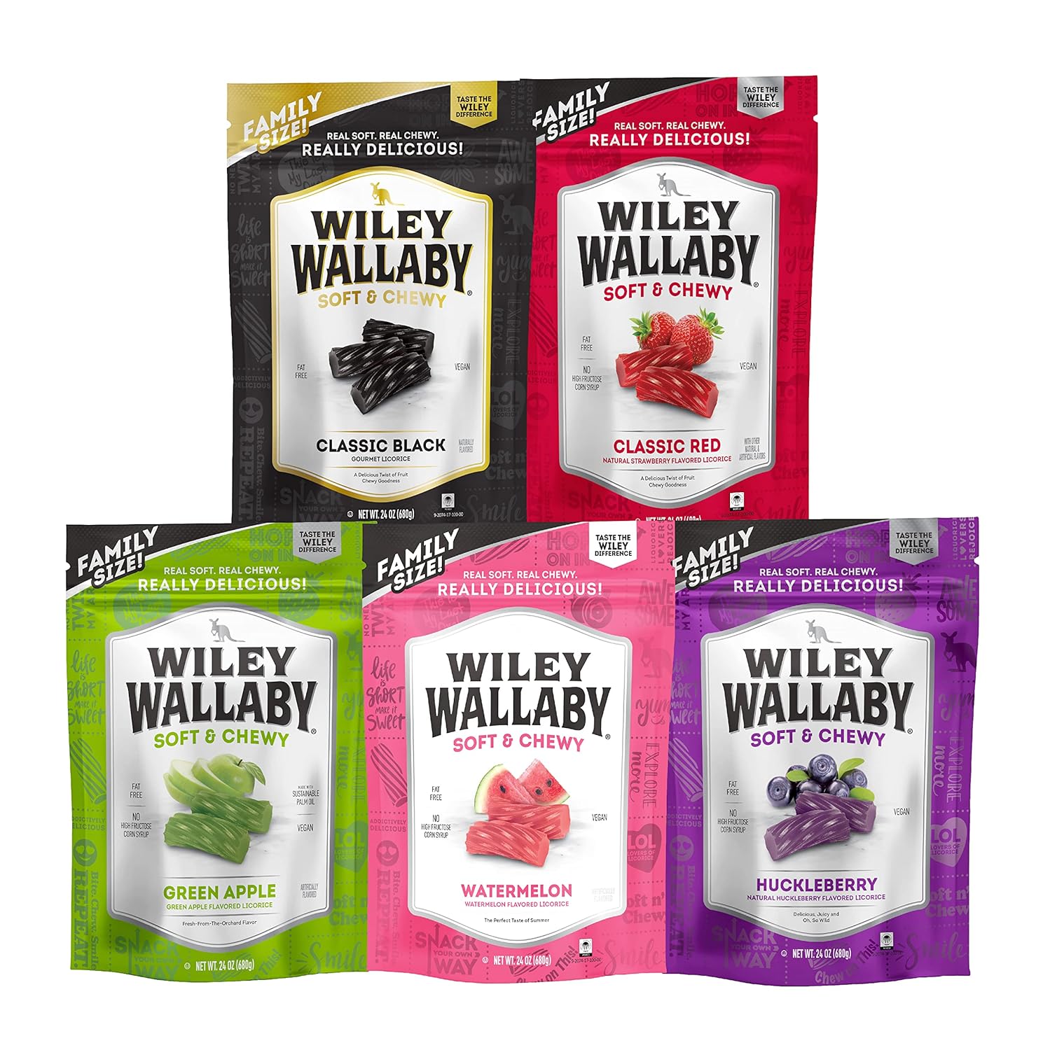 Wiley Wallaby Licorice 24 Ounce Classic Gourmet Soft Candy