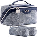 Travel Makeup Bag Cosmetic Bags for Women - 3 Piece Large Capacity Set