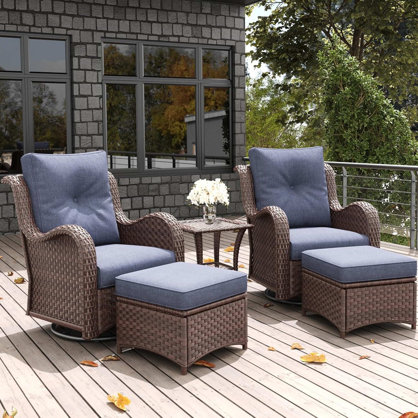 LayinSun 5 Pieces Outdoor Patio Furniture Set for Comfort