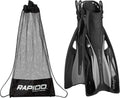 Rapido Boutique Flipper Snorkel Fins for Men and Women - Packable