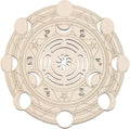 Hecate's Wheel 12ft Wood Wall Art - Moon Goddess Altar Decor