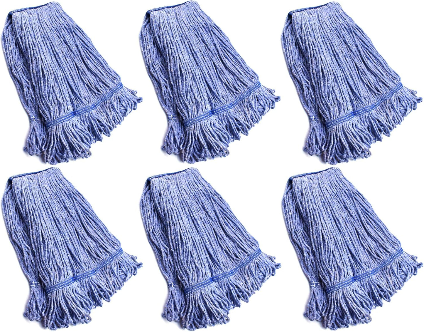 Heavy Duty Commercial Grade Blue Cotton Mop Heads Replacement