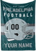 Personalized Football Throw Blanket 60x80 Fleece - Philadelphia