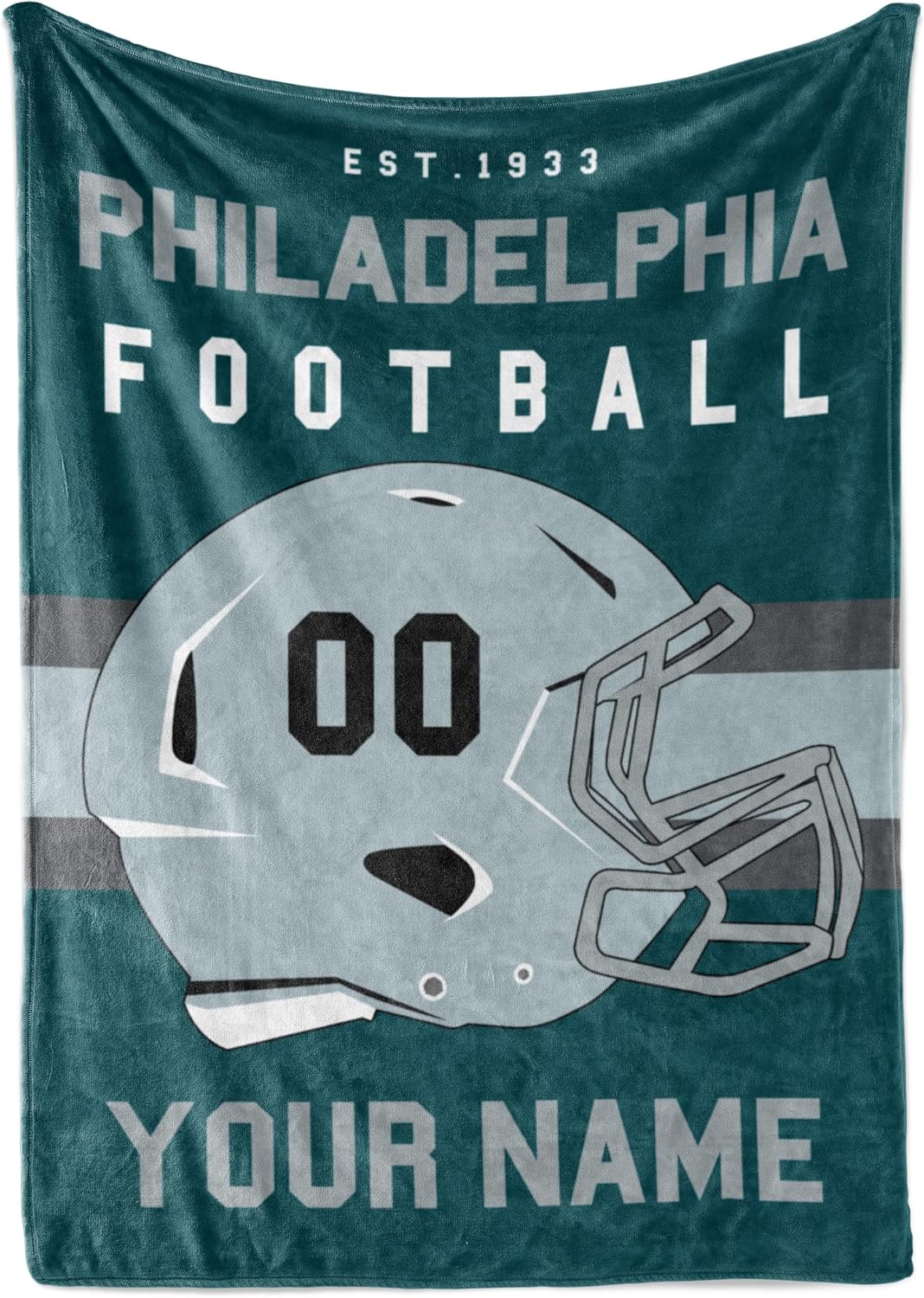 Personalized Throw Blanket for Football Fans - Custom Fleece