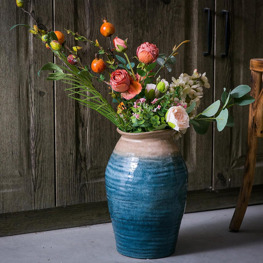 Blue Floor Vase for Modern Farmhouse Decor by Tanvecle