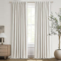 102 in Long Blackout Curtains 80 in Wide Pinch Pleat Panels - Full