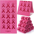 12 Pcs Breast Cancer Awareness Towels for Sports Teams and Events