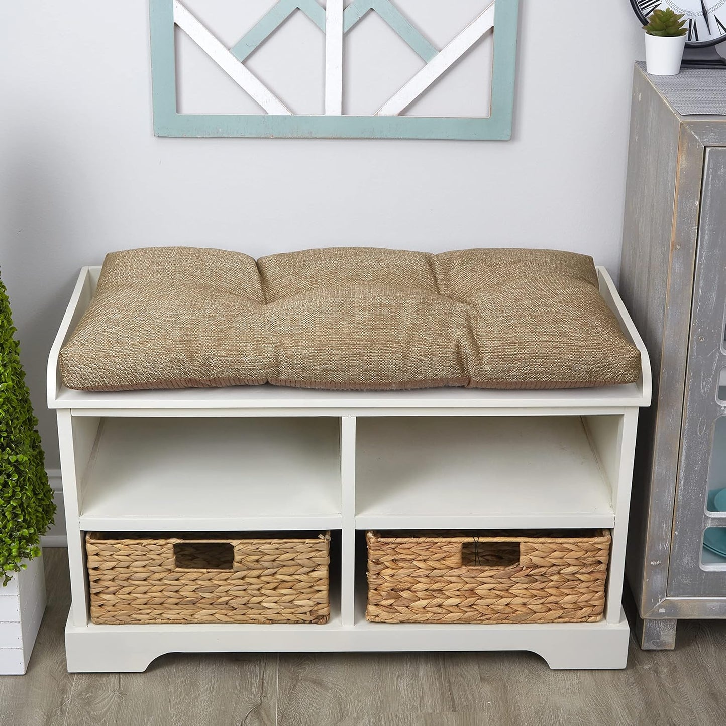 Klear Vu Non-Slip Tufted Bench Cushion for Indoor Furniture