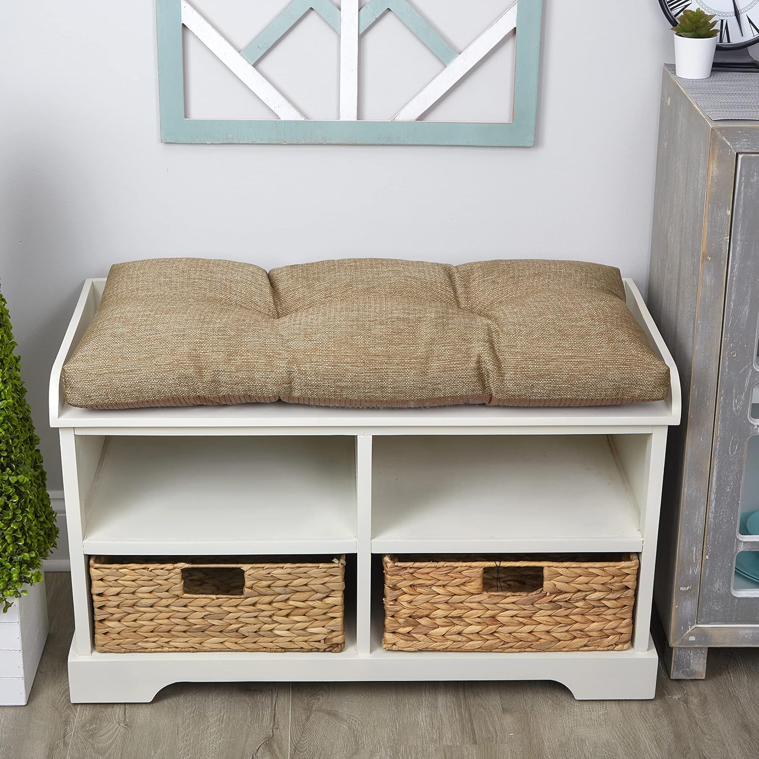 Klear Vu Non-Slip Tufted Bench Cushion for Indoor Furniture