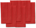 Solino Home Red Linen Napkins Set of 6 for Holiday Dining