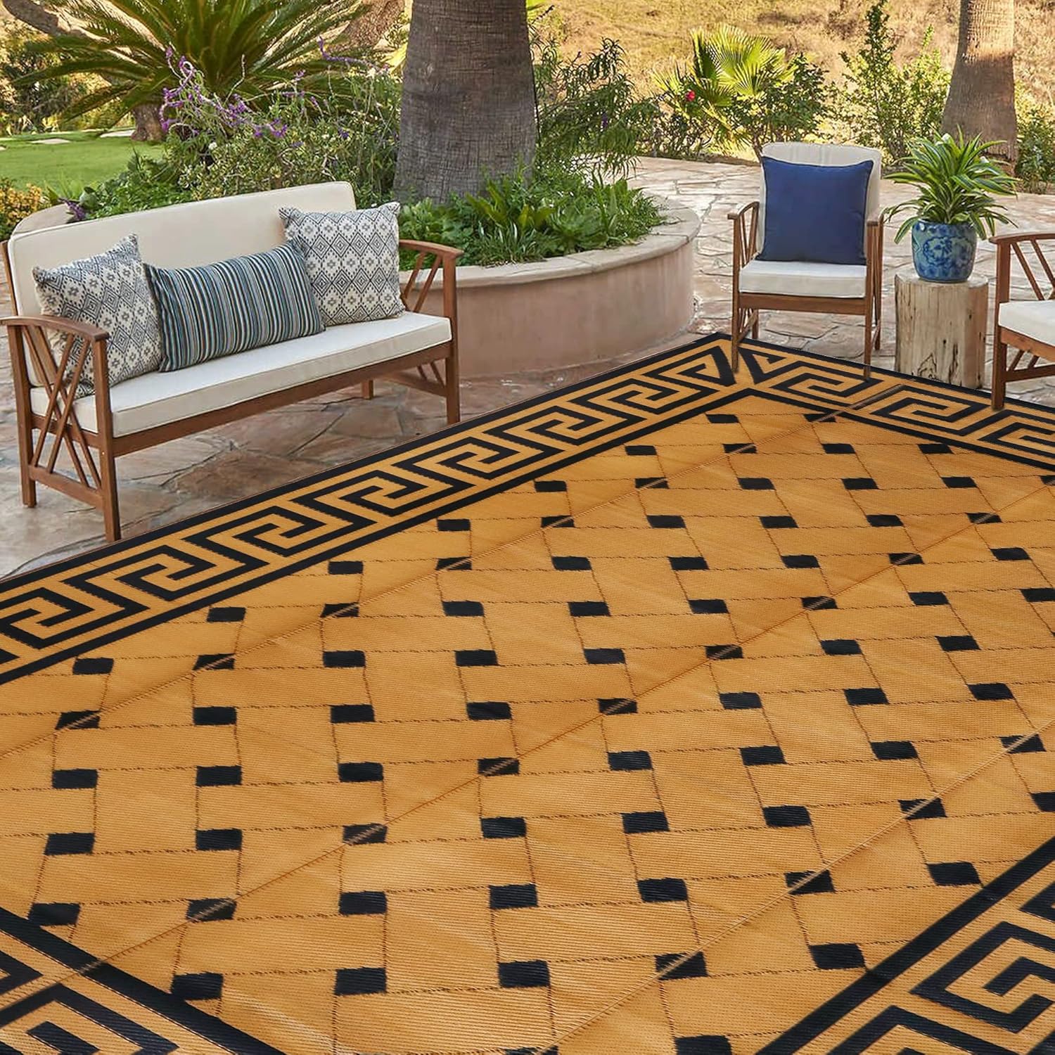 SAND MINE Reversible Mats - Modern Area Rug for Outdoors