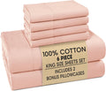 100% Cotton King Size Sheets Set - Crisp Percale Cooling Sheets