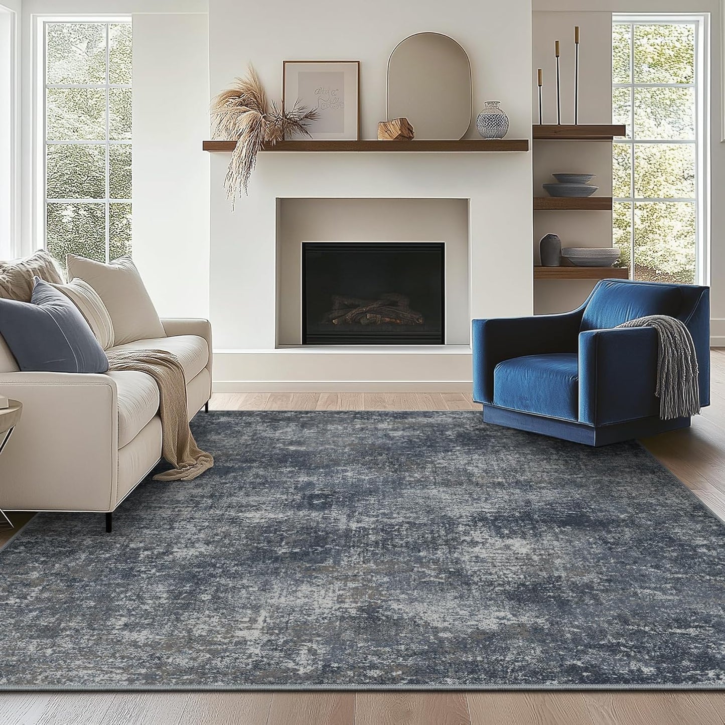 Bavni 6x9 Area Rugs for Living Room, Modern Abstract Design