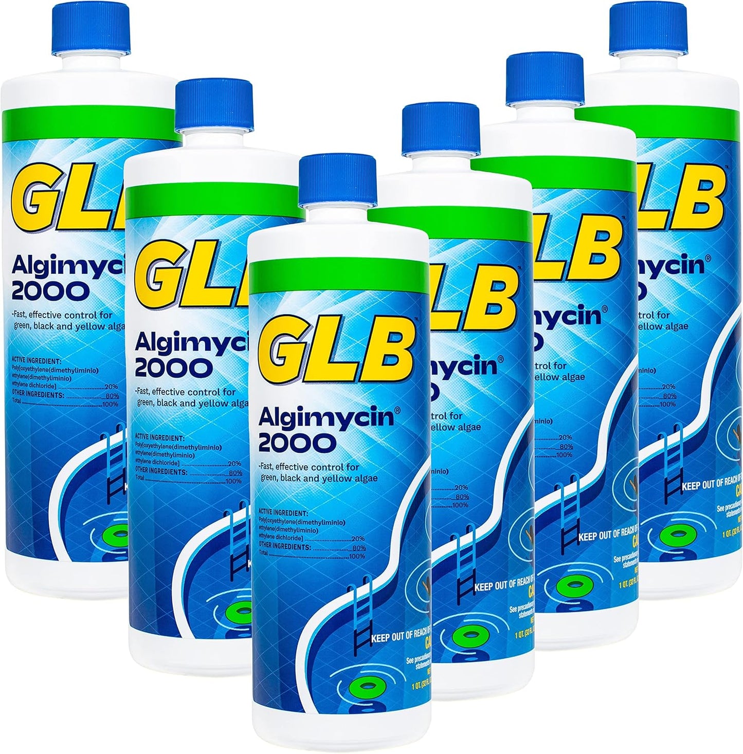 GLB 71104A-06 Algimycin 2000 Pool Algaecide for All Algae Types