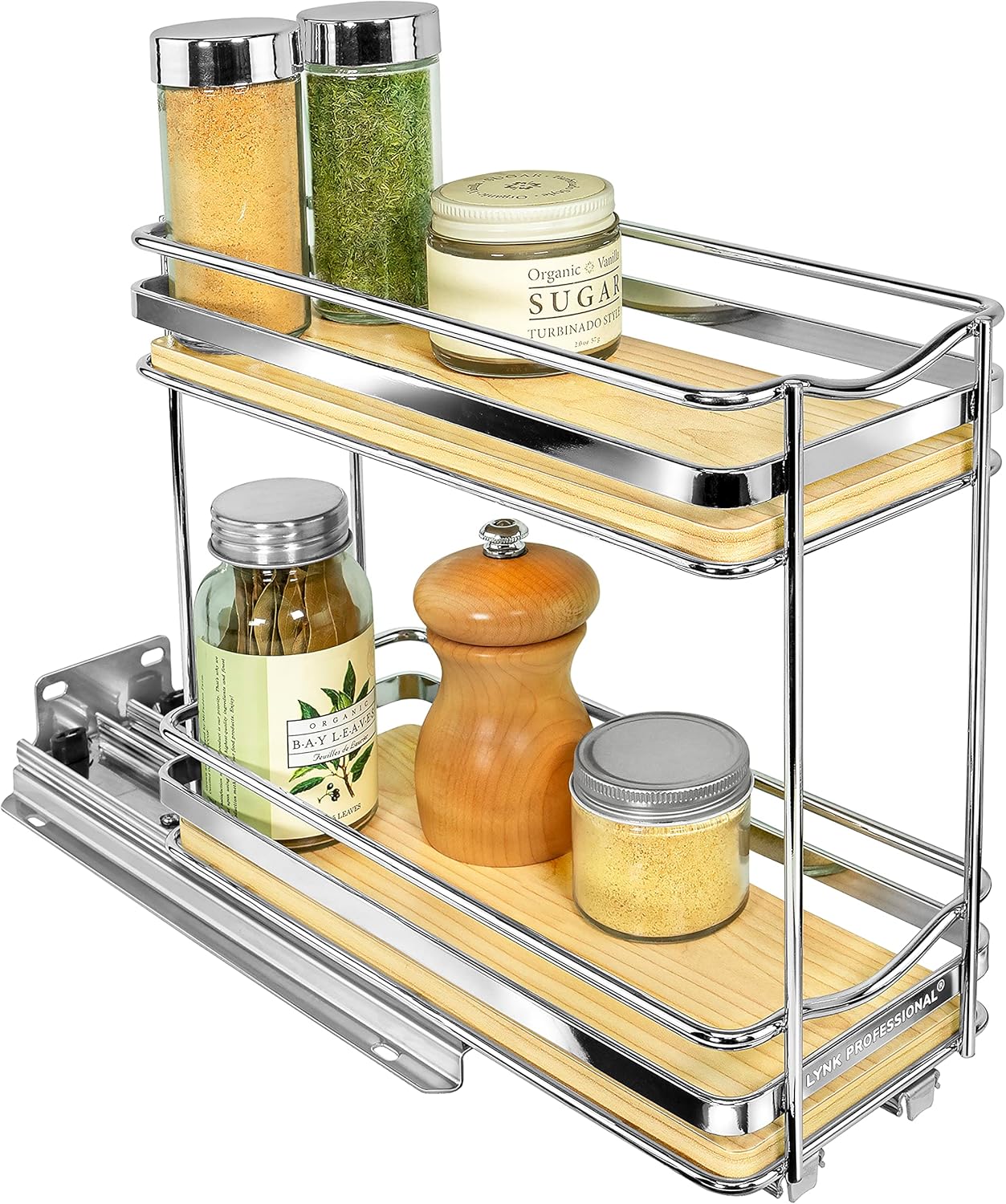 LYNK PROFESSIONAL Elite Pull Out Spice Rack Organizer for Cabinets