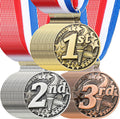 Award Medals for 1st 2nd 3rd Place with Neck Ribbon Trophy