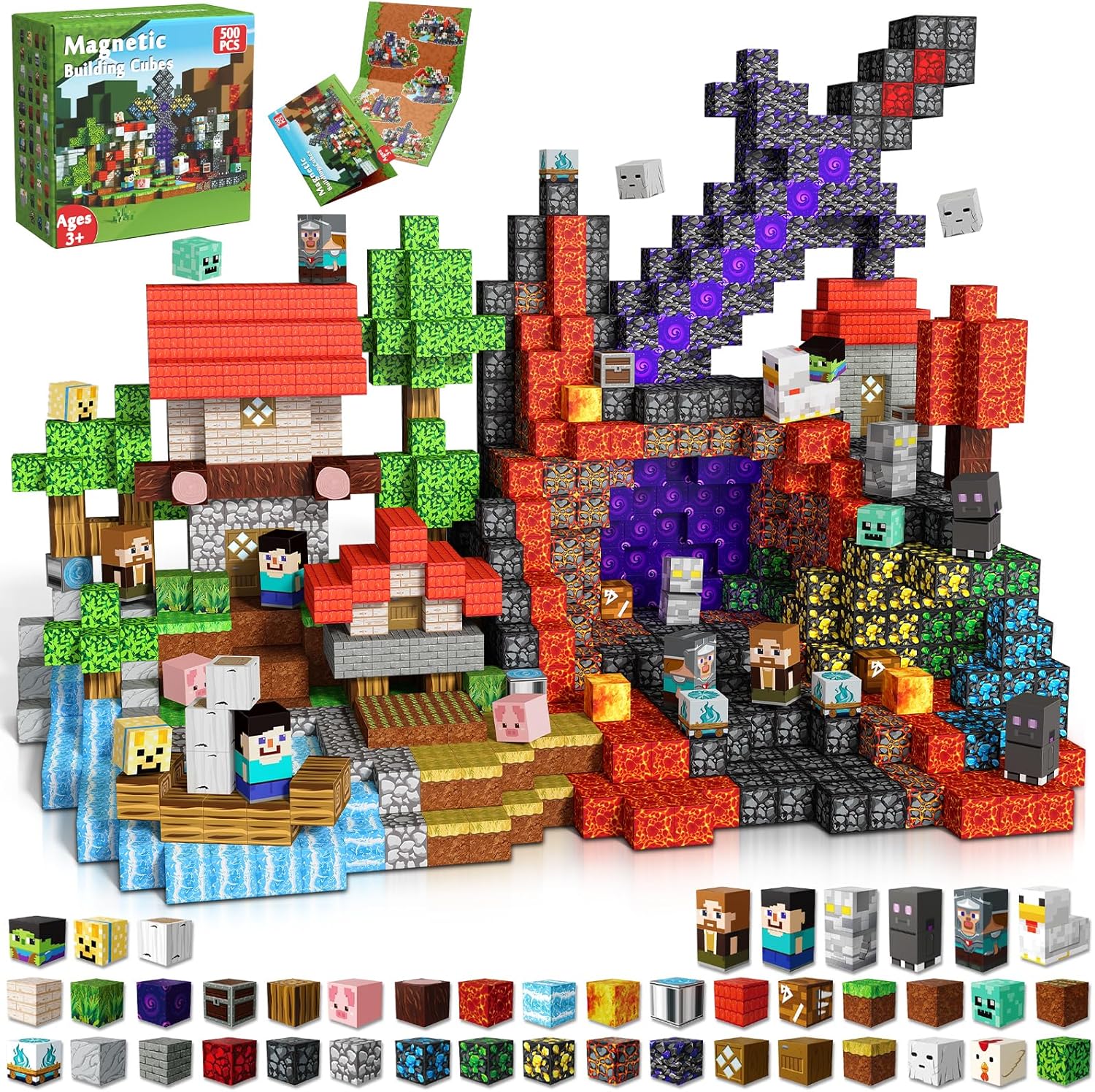 500 PCS Magnetic Blocks for Kids - Creative Building Fun
