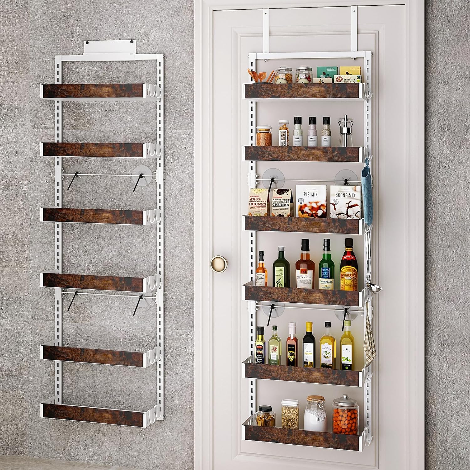 Over the Door Pantry Organizer for Kitchen and Bathroom Storage