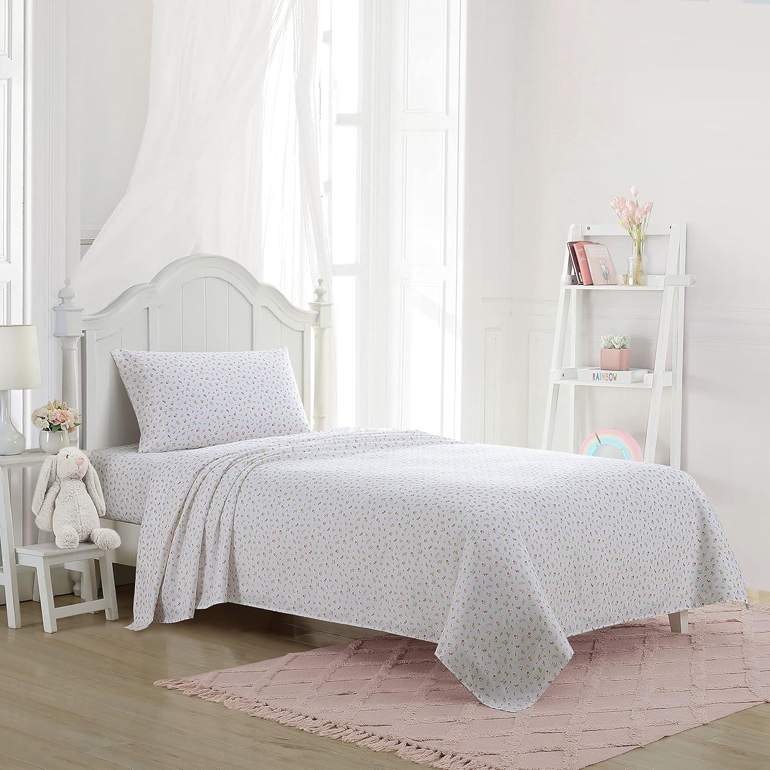 Laura Ashley Kids Twin Sheets Set - Soft Toddler Bedding Decor