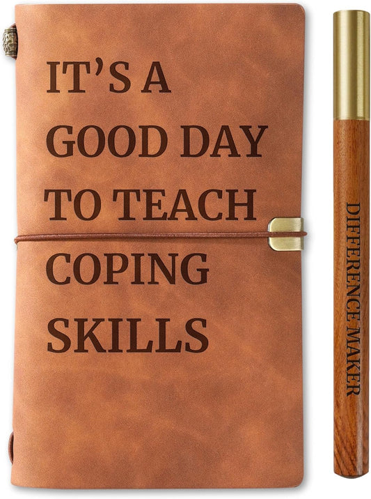 InnoBeta Leather Counselor Journal Set - Gift of Inspiration