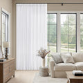 Extra Wide Pinch Pleat White Linen Curtains 96 in - Memory Pleated