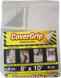8 oz Canvas Safety Drop Cloth 8 ft x 10 ft - Slip-Resistant Protection