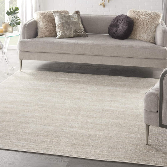 Nourison Essentials Indoor/Outdoor Ivory Beige Area Rug 7ft Square
