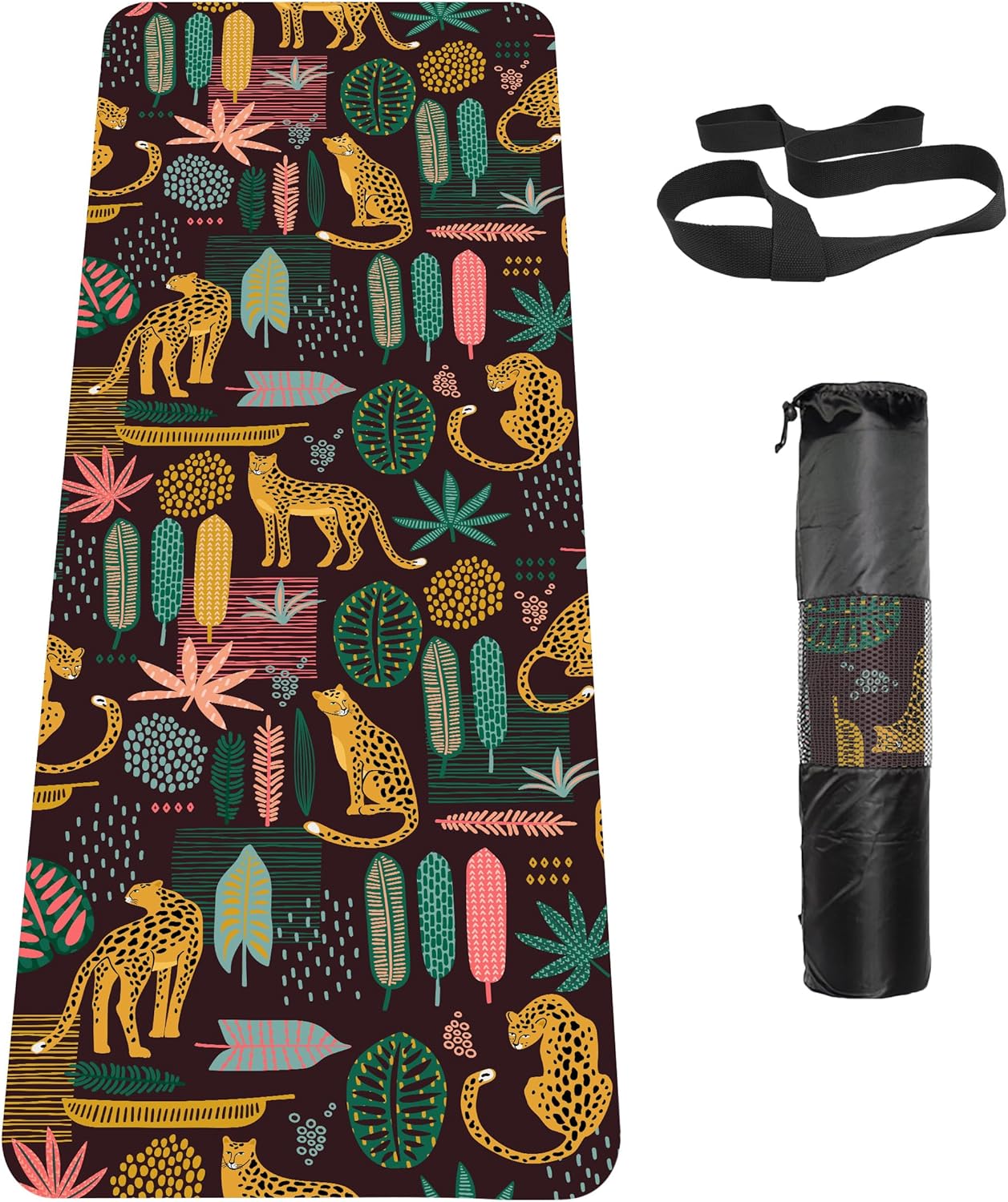 Non Slip Yoga Mat TPE Workout Mat for Men and Women Fitness