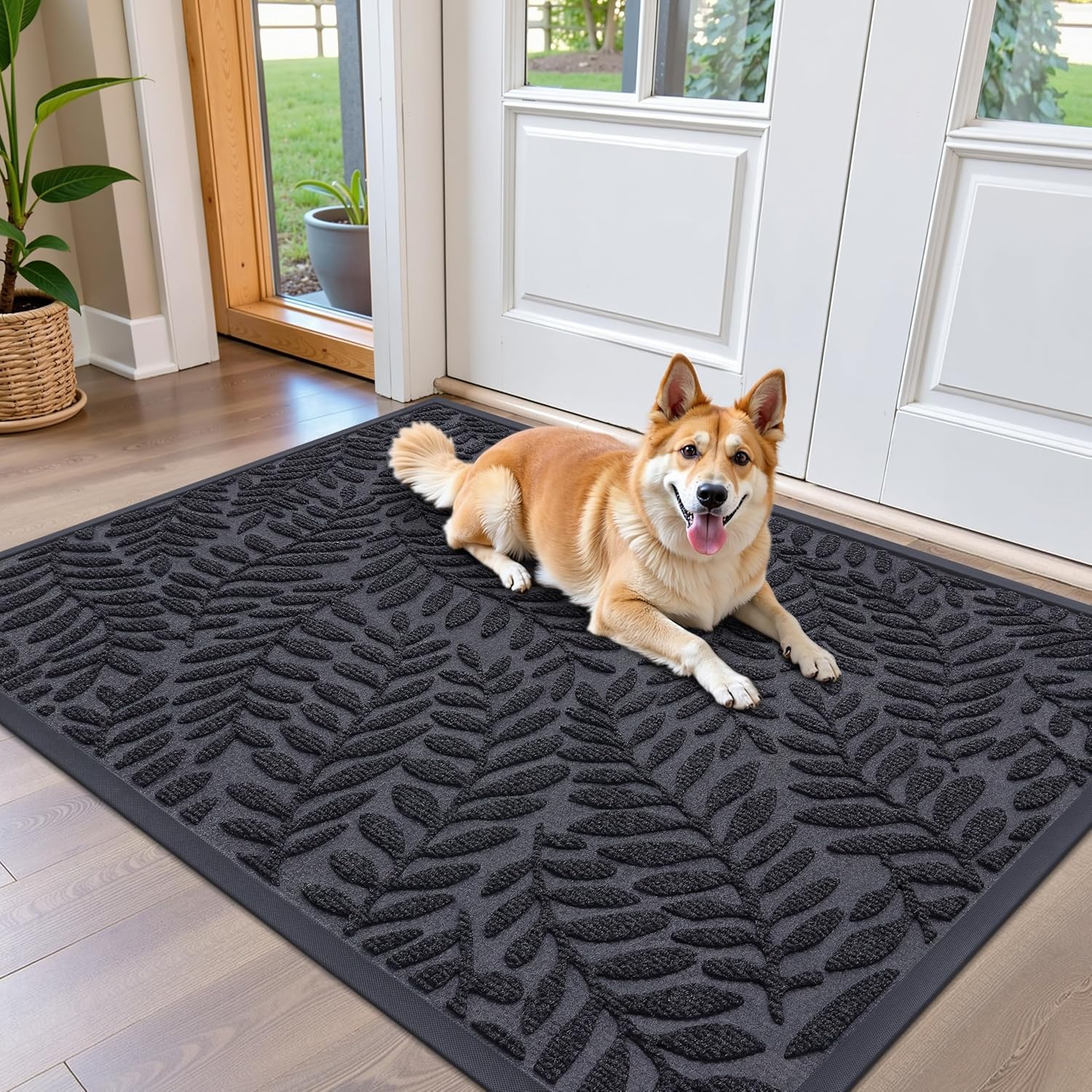 OLANLY Waterproof All-Weather Doormat for Indoor Outdoor Use