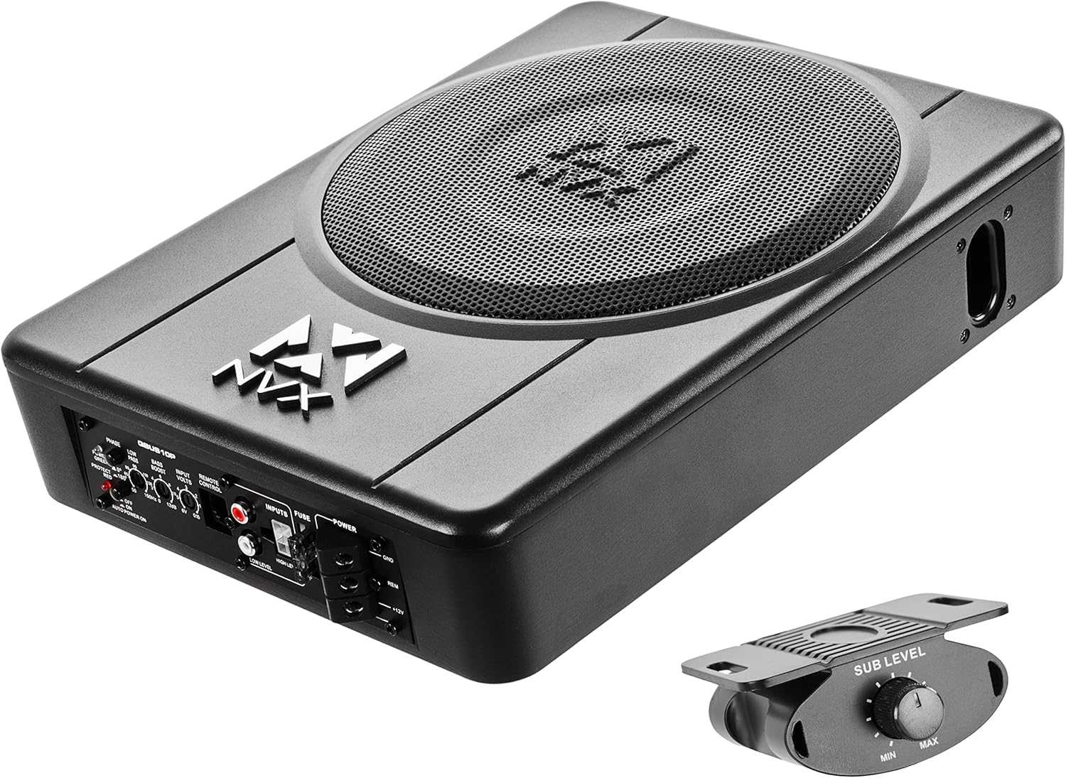 NVX QBUS10P 10 Ported Subwoofer System with Remote Bass Knob