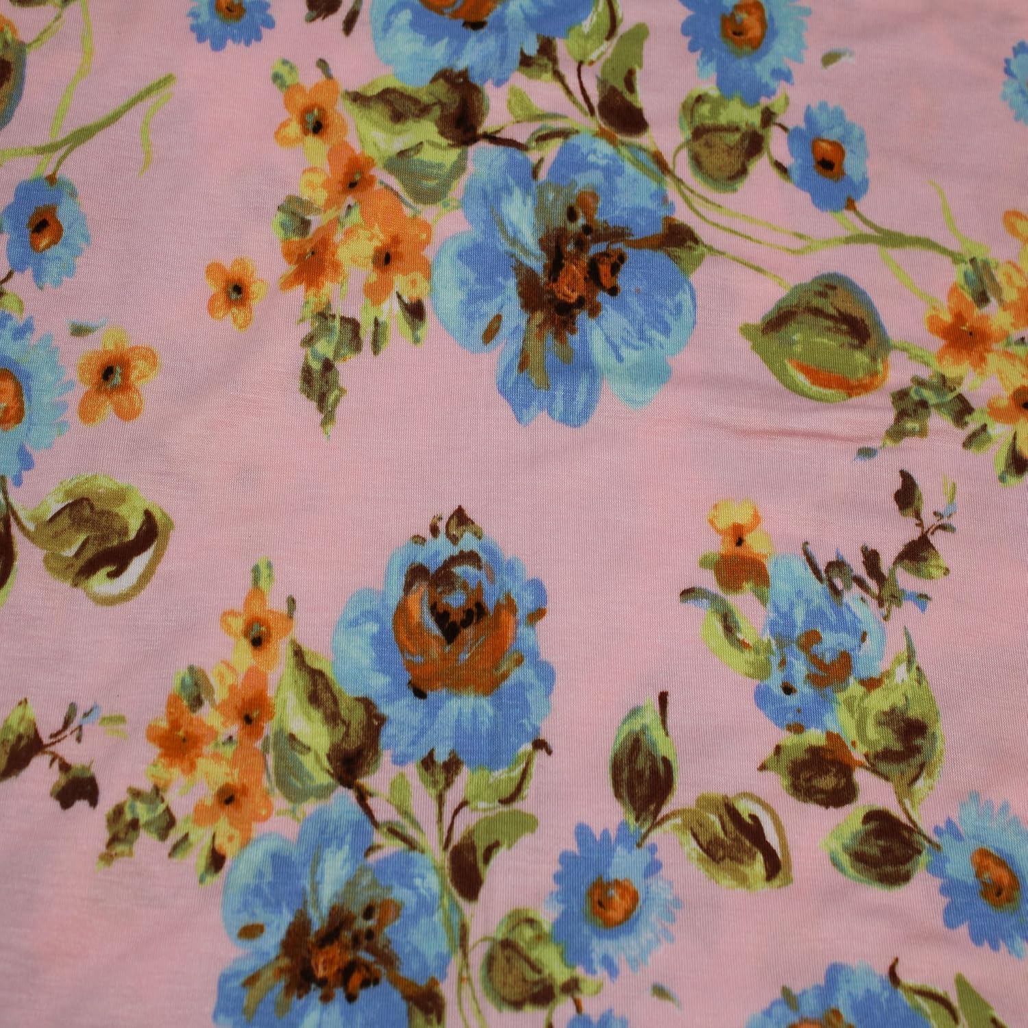 60 Wide Printed Rayon Spandex Jersey Knit Fabric for DIY Projects