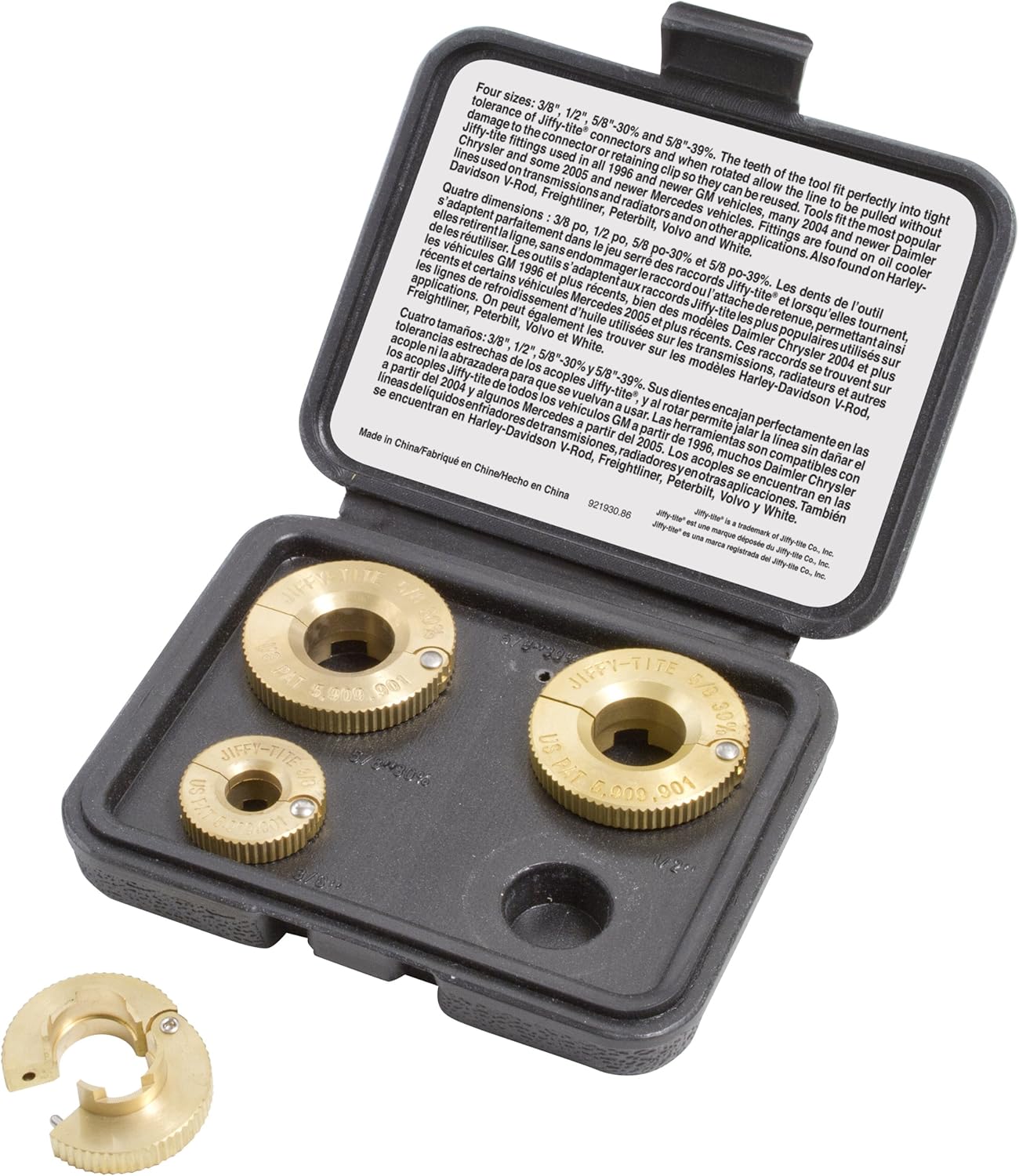 Lisle 22990 Jiffy-Tite Low Profile Disconnect Set for Easy Use