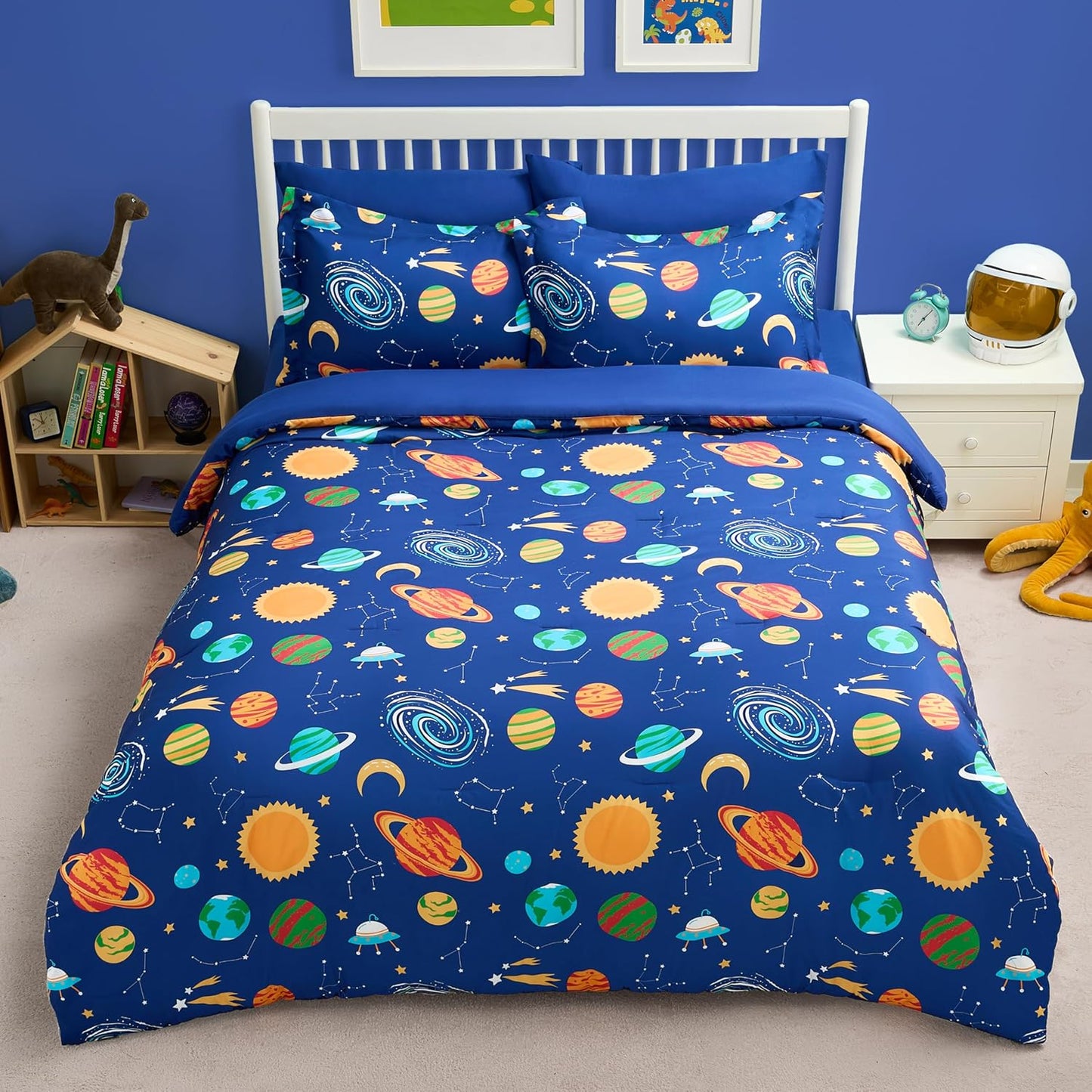 Joiedomi Kid Full Comforter Set for Cosmic Space Dreams