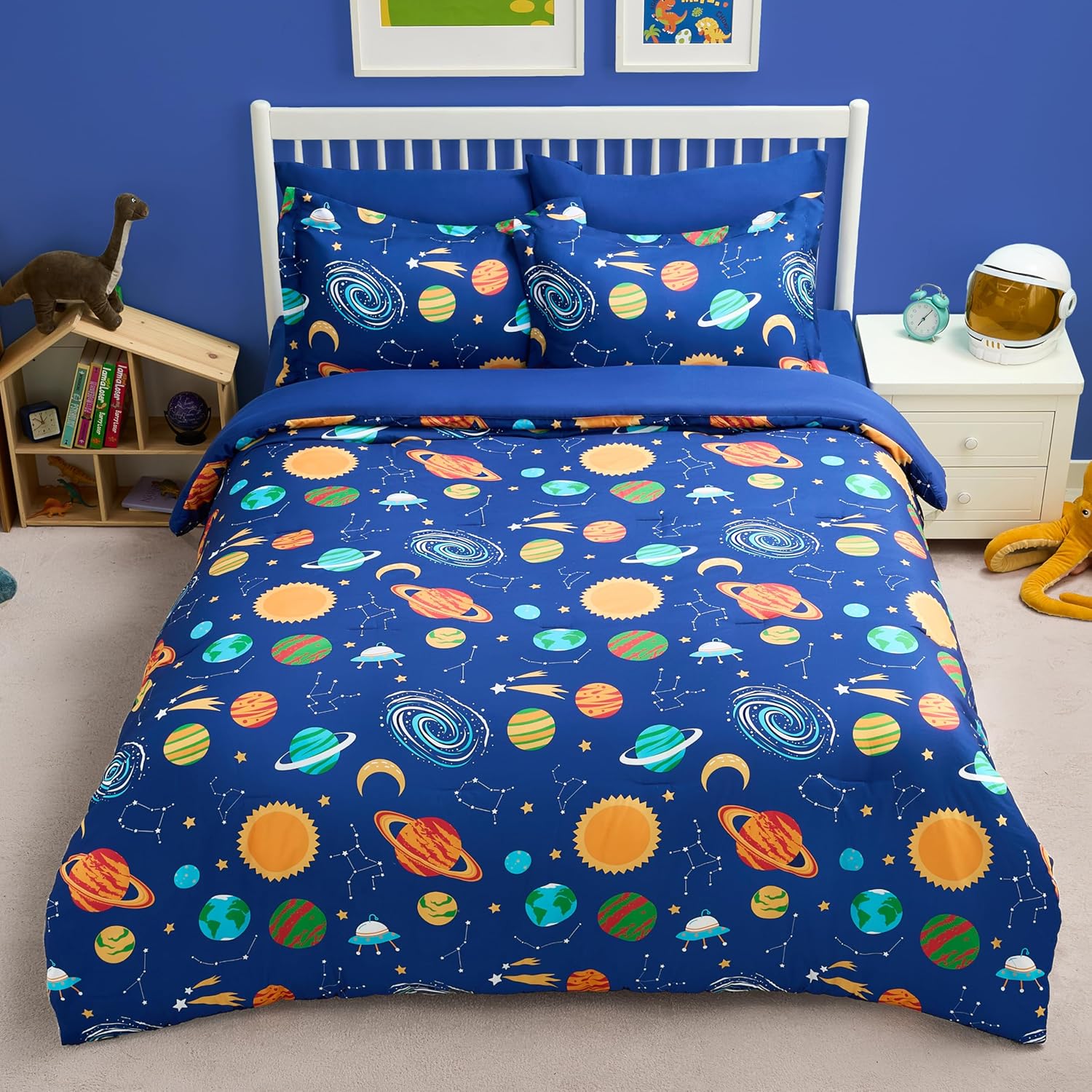 Joiedomi Kid Full Comforter Set for Cosmic Space Dreams