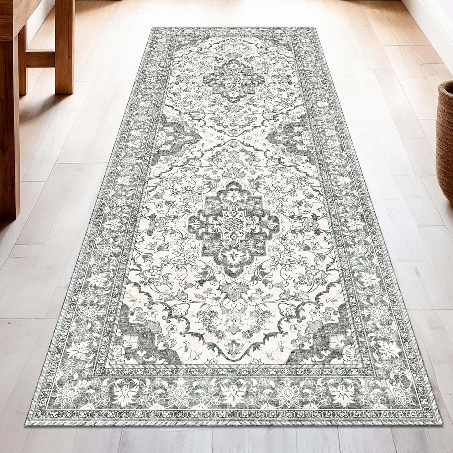 Washable Runner Rug 2.5x10 | Non Slip Rug for Hallways & More