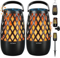 Outdoor Bluetooth Speakers with LED Lights - Portable Waterproof Pair