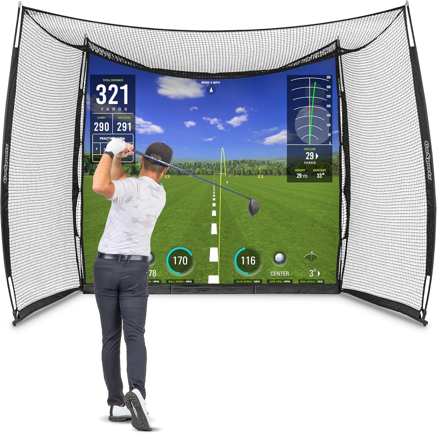 GoSports Range Cage 10 x 8 ft Golf Practice Hitting Net Review