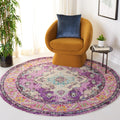 SAFAVIEH Monaco 6ft7ft Round Rug - Boho Chic Medallion
