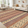 Large Living Room Area Rug 8x10 - Soft Machine Washable Boho Moroccan